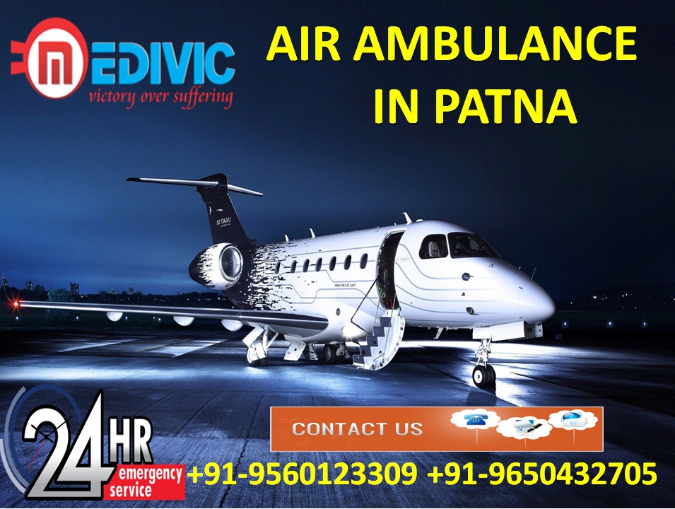 get supreme exigency care air ambulance service in patna by medi