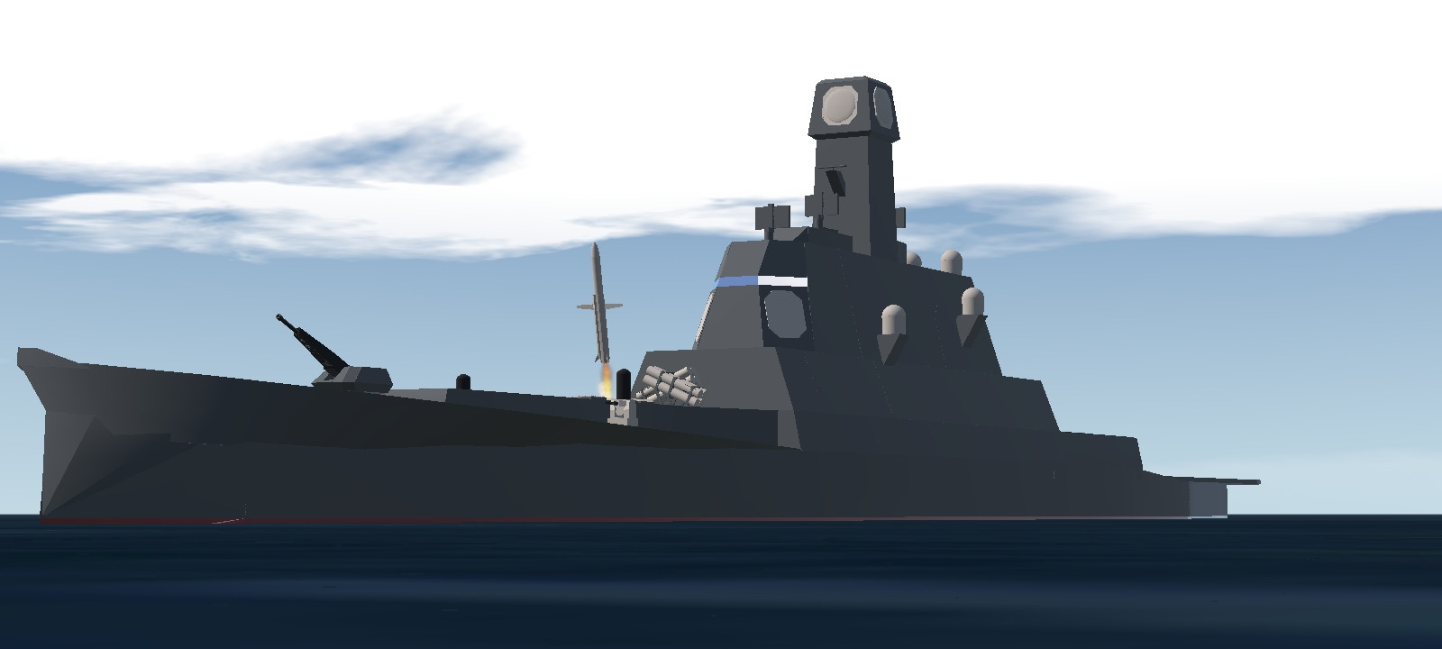 SimplePlanes SCREENSHOTS M WAR II Aurora Class Guided Missile Cruiser