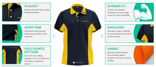 Design and fully customise your polo shirts, t-shirts, apron, bag online. Best Quality. Factory price. Worldwide Shipping
เยี่ยมชมเรา: - http://www.12tees.com/polo
