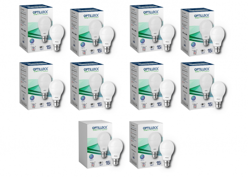 15Watt B22 LED Bulb White Pack Of 10 (1)