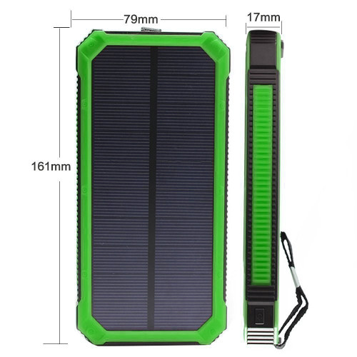 20000mAh Solar Charging External Power Bank Green 2