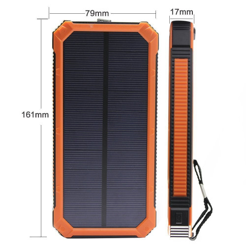 20000mAh Solar Charging External Power Bank Orange 3