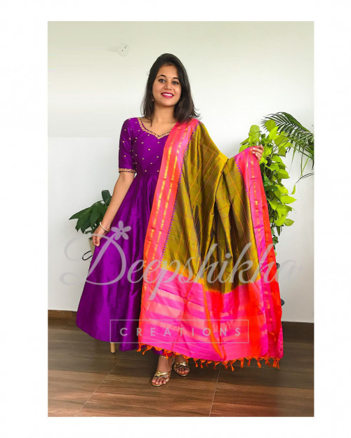 Wide range of designer collection Indian Desi Handmade Anarkali lehanga. Festive wear Dupatta indian festivals traditional outfits Indian weddings indian clothing for women.