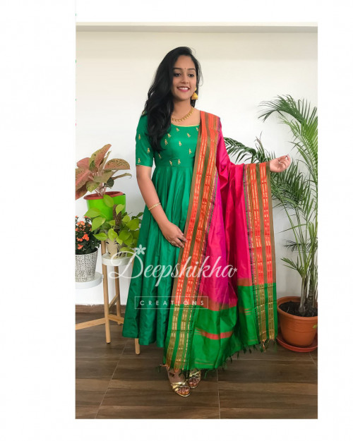 Wide range of designer collection Indian Desi Handmade Anarkali lehanga. Festive wear Dupatta indian festivals traditional outfits Indian weddings indian clothing for women.