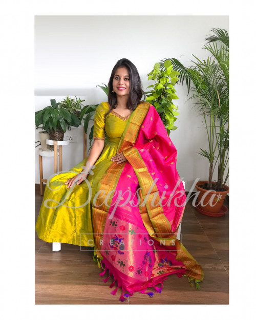 Wide range of designer collection Indian Desi Handmade Anarkali lehanga. Festive wear Dupatta indian festivals traditional outfits Indian weddings indian clothing for women.