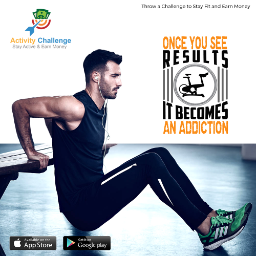 Start your Fitness Journey today and you can become addict to it. In “Activity-Challenge App” you can Challenge others and Earn money by challenging them on various workout activities. Then why to wait? Download the App now and Earn Money.
