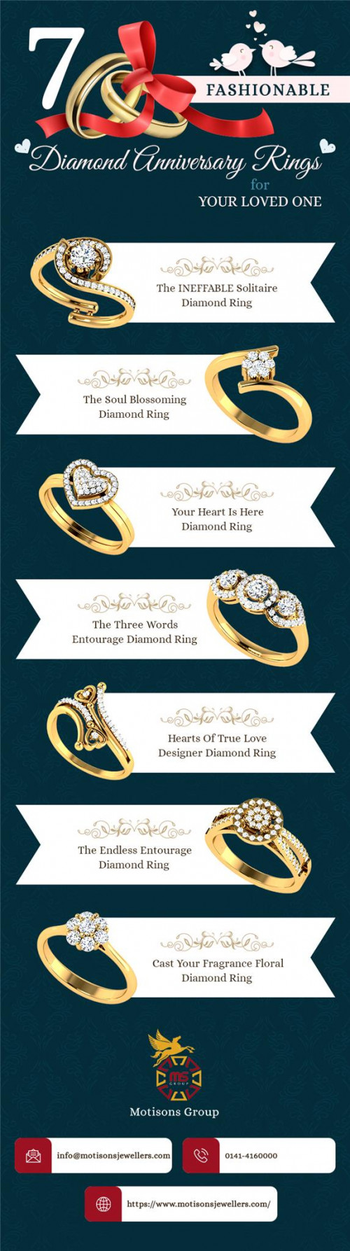 Diamond Rings are an ever-green fashion accessory that will always be in style. Not only you can wear them to accessorize an outfit, but you can pull it off on a daily basis too. Buy Diamond Anniversary Rings Online at Motisons Jewellers, your one-stop destination to shop for exclusive diamond jewellery.  Check Out @ https://www.motisonsjewellers.com/jewelry/ring