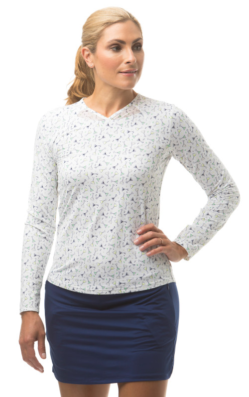 900603P SanSoleil SolTek ICE V Neck Tennis Top. SpeakEasy (2)