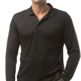 900824S-SanSoleil-SolSport-COOL-Mens-Long-Sleeve-Button-Polo.-Black-with-Grey-Stripe-2