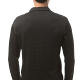 900824S-SanSoleil-SolSport-COOL-Mens-Long-Sleeve-Button-Polo.-Black-with-Grey-Stripe