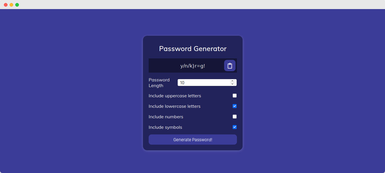 Password Generator