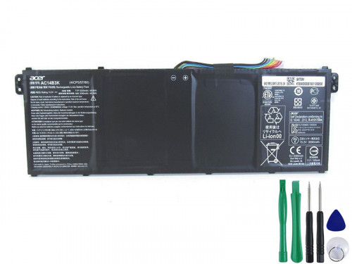 https://www.goadapter.com/original-489wh-acer-spin-1-sp11331p0zn-battery-p-64718.html

Product Info:
Battery Technology: Li-ion
Device Voltage (Volt): 15.2 Volt
Capacity: 3220 mAh / 48.9 Wh / 4-Cell
Color: Black
Condition: New,100% Original
Warranty: Full 12 Months Warranty and 30 Days Money Back
Package included:
1 x Acer Battery (With Tools)
Compatible Model:
AC14B3K Acer, KT.00403.032 Acer, KT00403032 Acer, KT.00403.040 Acer, KT.00403.041 Acer, KT00403041 Acer,
