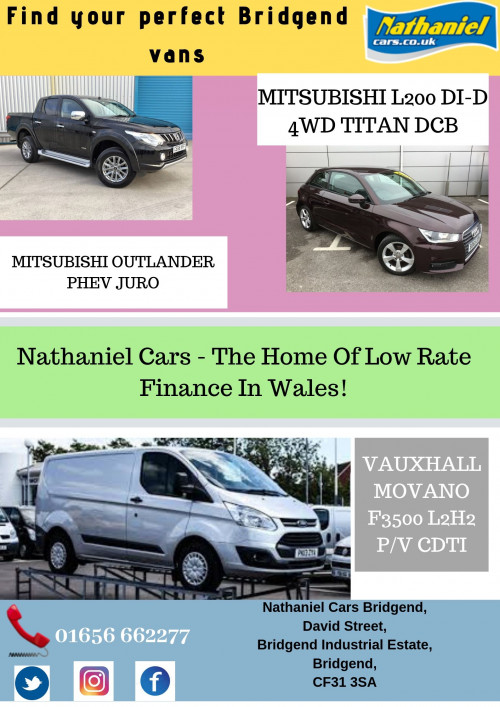 At Nathaniel Cars, bridgend vans engines are equipped with more advanced technology for better response and you can bridgend vans buy from here.