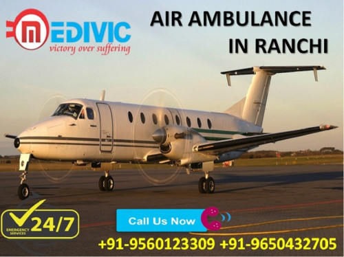 Medivic Aviation Air Ambulance in Ranchi is available with 24*7 hours to relocate the very serious patient from one medical care center to another with full hi-tech medical facilities in the charter aircraft like life-saving medical equipment, MD doctor, medical team, technician and paramedical staff for the patient at the entire shifting process.

Website: https://www.medivicaviation.com/air-ambulance-service-ranchi/