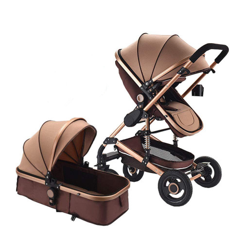 Baby stroller 2 in 1 newborn baby carriage Khaki