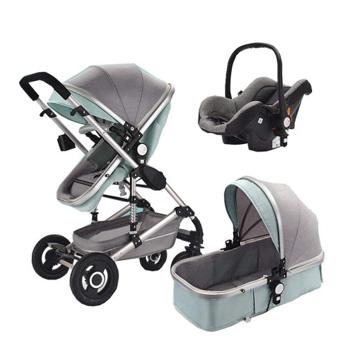 Baby-stroller-3-in-1-newborn-baby-carriage---Green.jpg