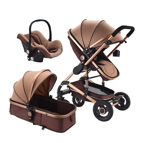 Baby stroller 3 in 1 newborn baby carriage Khaki