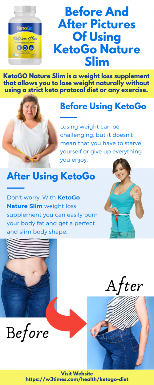 Losing weight can be challenging, but it doesn't mean that you have to starve yourself or give up everything you enjoy. It's simply a matter of finding balance. Don't worry, With KetoGO Nature Slim weight loss supplement you can easily burn your body fat and get a perfect and slim body shape.

https://w3times.com/health/ketogo-diet