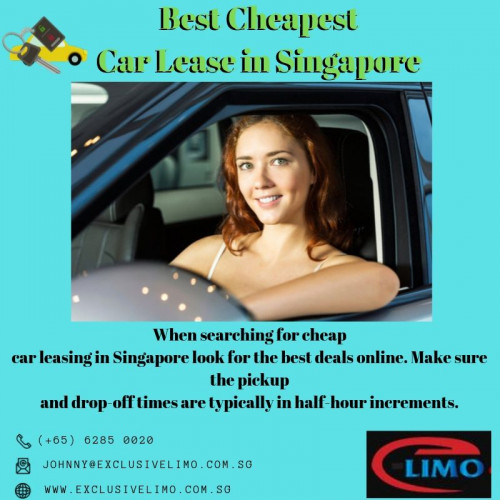 Want to explore the best deal with the Cheapest Car Lease in Singapore. Exclusive Limo is the Best Car Rental Company for best deals on car lease in Singapore. Contact us for sorting out the cheapest car lease Singapore services to better explore the city.

#cheapestcarleasesingapore
https://www.exclusivelimo.com.sg/cheapest-monthly-long-term-vehicle-car-leasing-in-singapore/