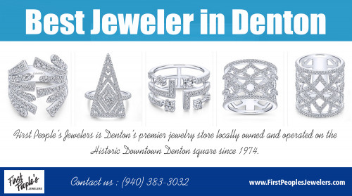 Find US: https://goo.gl/maps/AHxey7op64bEa6CE7
Best Jeweler In Denton will ensure your diamonds are always sparkling At http://FirstPeoplesJewelers.com

Deals Us:

diamond earrings denton
jewelry store denton
best jeweler in denton
jewelry repair denton
wedding bands denton

Address : 117 N Elm St, Denton, TX 76201

Contact us

Add-117 N Elm Street,Denton, TX 76201 USA

Phone-(940) 383-3032

Email: Info@FirstPeoplesJewelers.com

Opeans At : Monday to Friday 10AM to 05:30PM/Saturday 10AM to 03PM/ Sunday Closed

There are varied cuts in Diamond Wedding Rings which appeals to the tastes of the people from the Best Jeweler In Denton. One among the most popular is the Rose Cut diamond. It got its name from the opening shape of a rose bud which the diamond seems to resemble. Its facets resemble the tightly packed rose bud petals. The bottom is flat. The crown is domed shaped and the facets meet in a point in the center.

Social links

https://engagementringflowermound.wordpress.com
http://www.23hq.com/EngagementRingsHighlandVillage
https://diamondengagementringflowermound.blogspot.com/
https://engagementringhighlandvillage.tumblr.com/
https://www.instagram.com/ringshighlandvillage