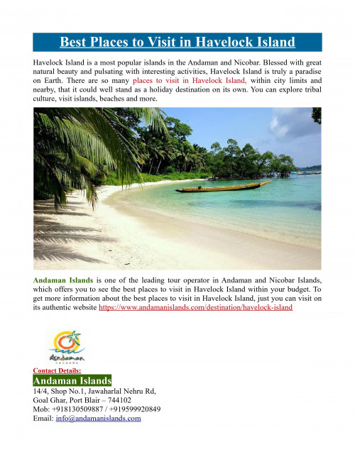 Andaman Islands offers you to see the best places to visit in Havelock Island within your budget. To know more about places to visit in Havelock Island, just visit at https://www.andamanislands.com/destination/havelock-island