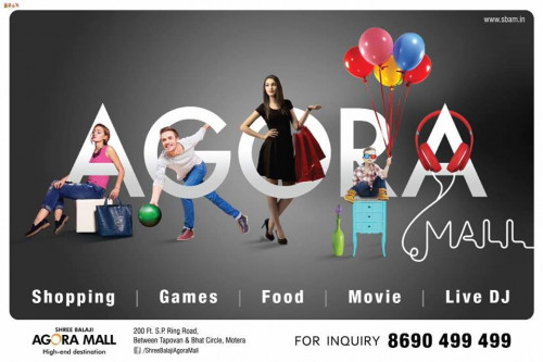 Most renowned and conveniently located best shopping mall in Ahmedabad. Agora mall offer restaurants, games, retails, hotels, banquet, multiplex and many more.