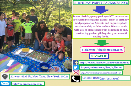 In our birthday party packages NYC our coaches are happy to organize games, assist in birthday food & treats and organize photo sessions safely with lots of fun. We also work with you to plan the events from start to end, considering perfect gift bags for your event & quality foods.Visit,https://bit.ly/2SzEC57