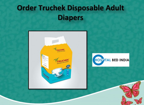 Buy Truchek Disposable Adult Diapers in India at best prices. Hospital Bed India offer various qualities and different sizes of adult disposable diapers.
For More Info Visit : http://hospitalbedindia.com
Email Us : mohankmadan@gmail.com 
Call : 9848282575