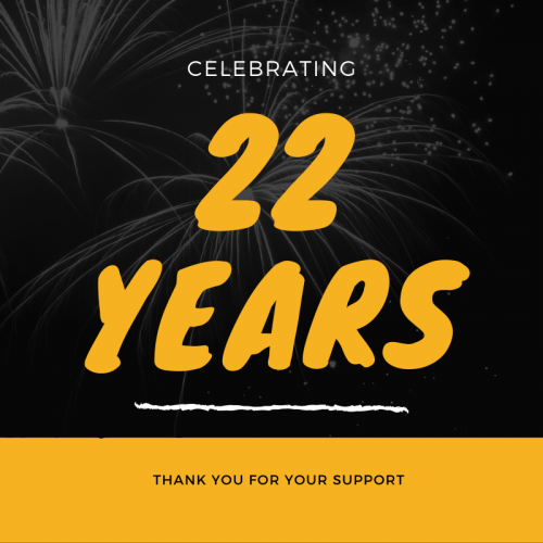 We would like to take this opportunity to thank all our clients, students and employees for helping us stay in business for 22 rewarding years.