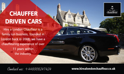 Luxury Chauffeur Hire London For the Right Impression at https://www.hirealondonchauffeur.co.uk/chauffeur-driven-cars/

Find us on : https://goo.gl/maps/PCyQ3qyUdyv

Find out about the excellent Chauffeur Hire London by visiting the site. In some areas of the world, Chauffeur is hired at chauffeur hire services after passing additional professional license. For this purpose, specific age, experience, and local geographical knowledge criteria are required to be fulfilled. Some limousine companies oblige their Chauffeur to undergo different professional training courses.

Social :
https://www.youtube.com/channel/UCTkNuJhln3e0WCIA2QbOVyQ
https://drivencarhirelondon.blogspot.com/
https://hirechauffeurlondon.wordpress.com
https://soundcloud.com/hirechauffeurlondon/

TSDA Trans Ltd  London

Address: 31 Ellington Court, 
High Street, London, N14 6LB
Call Us On +447469846963, +442083514940
Email : info@hirealondonchauffeur.co.uk