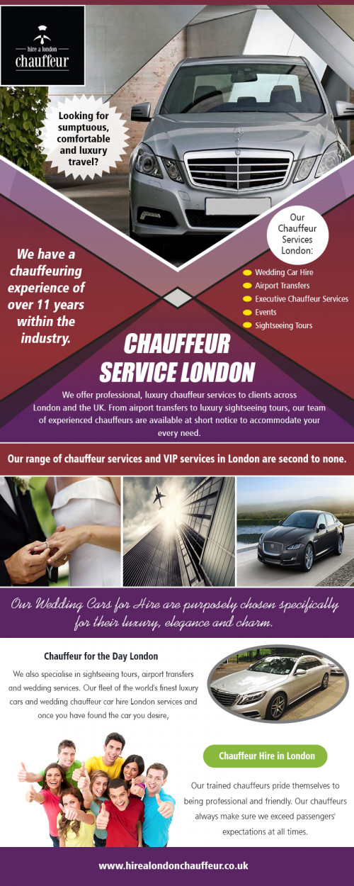 Tips for Hire Wedding Chauffeur Car London at https://www.hirealondonchauffeur.co.uk/mercedes-s-class/

Find us on : https://goo.gl/maps/PCyQ3qyUdyv

Deciding to get married is a large role in a person's life; a lot of women and men consider their weddings to be the most memorable and spectacular events that have ever happened in his or her life. There is plenty of time, effort, patience, and money that are put into a wedding to make it the individual, memorable moment that it should be. While the actual wedding is of the utmost importance, so is the time leading up to the wedding and the time after the wedding.That is when Hire Wedding Chauffeur Car London would play a very significant role.

Social :
https://about.me/ChauffeurServicesLondon/
http://chauffeurhirelondon.brandyourself.com/
https://www.ted.com/profiles/11613611
https://en.gravatar.com/hirechauffeurlondon

TSDA Trans Ltd  London

Address: 31 Ellington Court, 
High Street, London, N14 6LB
Call Us On +447469846963, +442083514940
Email : info@hirealondonchauffeur.co.uk