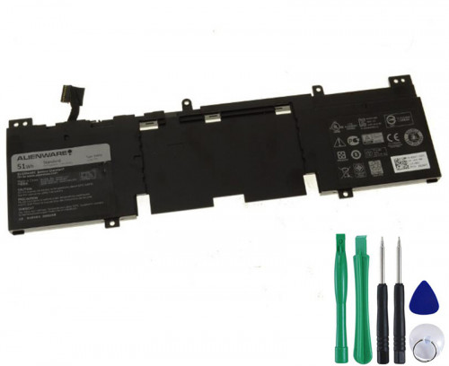 https://www.goadapter.com/original-51wh-dell-alienware-13-r2-battery-p-81445.html

Product Info:
Battery Technology: Li-ion
Device Voltage (Volt): 14.8 Volt
Capacity: 51Wh / 3160mAh
Color: Black
Condition: New,100% Original
Warranty: Full 12 Months Warranty and 30 Days Money Back
Package included:
1 x Dell Battery (With Tools)
Compatible Model:
Dell T0FWM 3V806 02P9KD 2P9KD