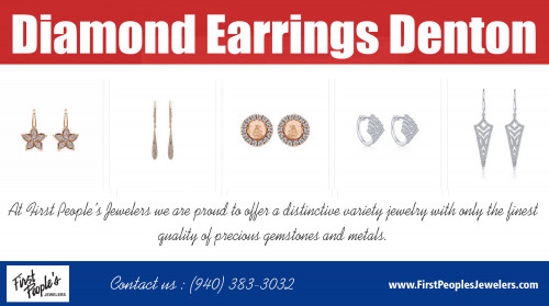 Find US: https://goo.gl/maps/AHxey7op64bEa6CE7
Diamond Earrings Denton - Go Bold With Diamond At http://FirstPeoplesJewelers.com

Deals Us:

diamond earrings denton
jewelry store denton
best jeweler in denton
jewelry repair denton
wedding bands denton

Address : 117 N Elm St, Denton, TX 76201

Contact us

Add-117 N Elm Street,Denton, TX 76201 USA

Phone-(940) 383-3032

Email: Info@FirstPeoplesJewelers.com

Opeans At : Monday to Friday 10AM to 05:30PM/Saturday 10AM to 03PM/ Sunday Closed

A certified jeweler should be what you are looking for if you value your money. The Diamond Earrings Denton hold great value and you are better off settling for the Best Jeweler you can find if you are to purchase the best and get value for the money you spend on the ring. It should be remembered that the bands will be worn every day and probably for the rest of your life, making it very important to buy the best which can only be got from a good jeweler.

Social links

https://in.pinterest.com/designerring/
https://www.instagram.com/ringshighlandvillage
https://twitter.com/Theperfectrings
http://www.23hq.com/EngagementRingsHighlandVillage
https://refind.com/Theperfectrings