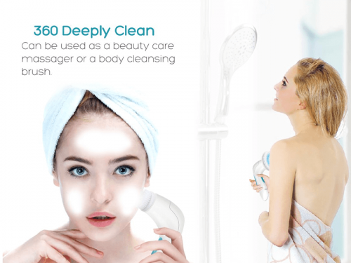 Facial Cleansing Brush, Dual speed Face Spin Brush with 5 Exfoliating Brush Heads