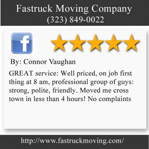 Fastruck Moving Company
11818 Riverside Dr Ste 118
Valley Village, CA 91607
(323) 849-0022

http://www.fastruckmoving.com/beverly-hills-movers/