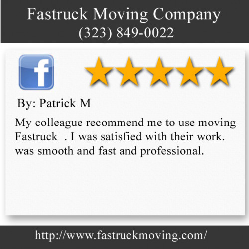 Fastruck Moving Company
11818 Riverside Dr Ste 118
Valley Village, CA 91607
(323) 849-0022

http://www.fastruckmoving.com/agoura-hills-movers/