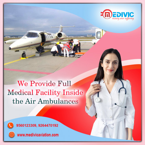 Medivic Aviation Air Ambulance Service in Guwahati is now providing you with an authentic medical facility for the patient. Then book our air ambulance service with a lifesaving emergency medical team before it's too late. 
More@ https://bit.ly/2FN97z4
