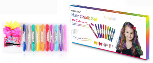 Hair Chalk for kids,Temporary Hair Chalk Pens 10 2