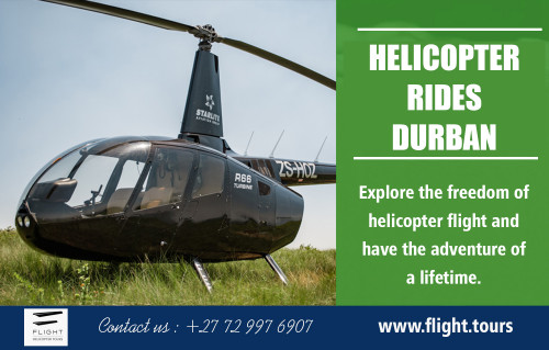 The Helicopter Rides in Durban deals offers a discount on your next travel at https://www.flight.tours/ 

Services : 

Helicopter Rides 
Helicopter Flights 
Helicopter Tours 
Helicopter Picnic 

Cheap flights airlines also referred to as no frills or low fares airlines are airlines that provide the flight deal by selling most of their onboard services such as cargo carrying, meals, and seat booking. The low-cost airlines should not be confused with regular airlines that providing seasonal discounted fares. Unlike regular airlines, these airlines continually provide such low tickets and keeping their costs low. Find Helicopter Rides in Durban that will suit to your budget.  

Address : 33 Ridge Road La Lucia, Durban, Kwazulu Natal 4051, South Africa 

Email : info@flight.tours 
Phone : +27 72997 6907 

Social Links : 

https://www.pinterest.com/FlightTours/ 
https://helicopterridesdurban.contently.com/ 
https://foursquare.com/v/flighttours/5cdfa4bd916bc1002c773f8f 
http://www.alternion.com/users/helicopterflights/ 
https://helicopterrides.tumblr.com/ 
https://www.youtube.com/channel/UCJcgQ858gSP1yUGPYrSQCow