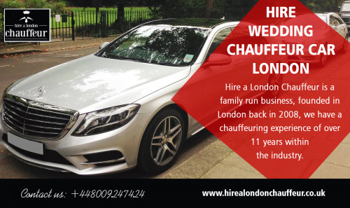 The Importance of London Airport Chauffeur Service For Hire at https://www.hirealondonchauffeur.co.uk/wedding-car-hire/

Find us on : https://goo.gl/maps/PCyQ3qyUdyv

You can avail to airport chauffeur services through the internet. There are sites where you can choose to travel with a chauffeur as your guide. Since London Airport Chauffeur Service For Hire are professionals, you can trust them for they are also highly trained. Most of them undergo training given and supported by the company they work with. These courses include defensive driving techniques and are taught the proper procedure to ensure safety in possible circumstances such as flat tire and rough weather conditions that they may encounter.

Social :
https://www.diigo.com/profile/hirechauffeur
https://padlet.com/hirechauffeurlondon/
https://archive.org/details/@chauffeurhirelondon
https://itsmyurls.com/chauffeurhire

TSDA Trans Ltd  London

Address: 31 Ellington Court, 
High Street, London, N14 6LB
Call Us On +447469846963, +442083514940
Email : info@hirealondonchauffeur.co.uk