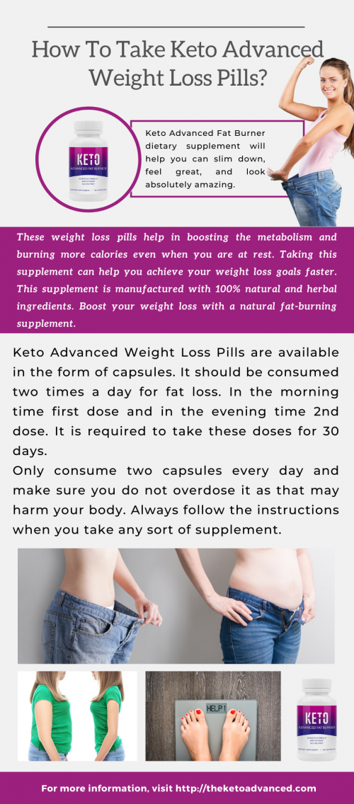 Keto Advanced Fat Burner dietary supplement will help you can slim down, feel great, and look absolutely amazing. This ketogenic supplement helps your body enter the state of ketosis faster, easier, and more efficiently & stays there. Ketosis is the metabolic state in which your body burns energy that comes from ketones instead of carbs.
Visit The Official Website, For More:
http://theketoadvanced.com