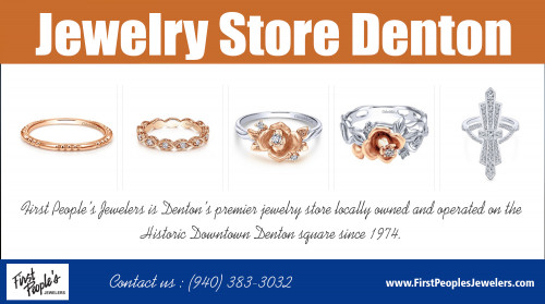 Find US: https://goo.gl/maps/AHxey7op64bEa6CE7
Jewelry Repair Denton can give extra credit towards a good reputation for your business At http://FirstPeoplesJewelers.com

Deals Us:

diamond earrings denton
jewelry store denton
best jeweler in denton
jewelry repair denton
wedding bands denton

Address : 117 N Elm St, Denton, TX 76201

Contact us

Add-117 N Elm Street,Denton, TX 76201 USA

Phone-(940) 383-3032

Email: Info@FirstPeoplesJewelers.com

Opeans At : Monday to Friday 10AM to 05:30PM/Saturday 10AM to 03PM/ Sunday Closed

Try to view a Jewelry Repair Denton service and take it as a commissioned work for you, you will get paid by just putting some of your time and effort into repairing some damaged jewelry. Love this work; in fact you don't have to worry how long your other jewelry will be displayed until they are sold, because at the same time you are also getting money in because of your extra service which is the jewelry repair.

Social links

https://engagementringflowermound.wordpress.com
http://www.23hq.com/EngagementRingsHighlandVillage
https://diamondengagementringflowermound.blogspot.com/
https://engagementringhighlandvillage.tumblr.com/
https://www.instagram.com/ringshighlandvillage