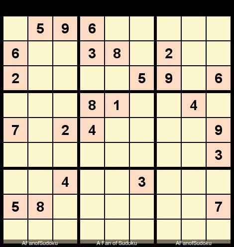 Locked Candidates Pointing
Triple Subsets
Pair
New York Times Sudoku Hard June 11, 2019