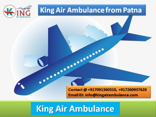 You can hire the excellent service of King Air Ambulance from Patna. It is very cheap in cost and fasts to reach the destination.
Visit: https://www.kingairambulance.com/air-train-ambulance-patna/