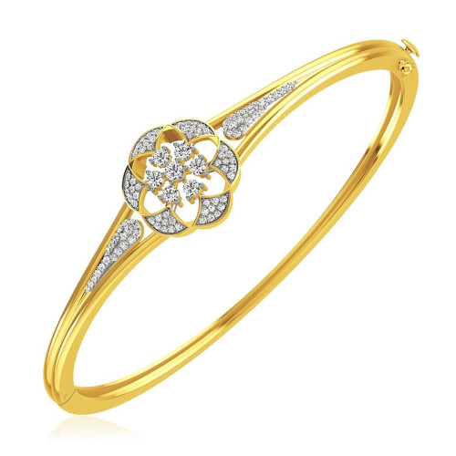 Set in 14kt Yellow Gold (10.06 gms) with Diamonds (0.812 Ct, SI/IJ) Certified by SGL/IGI. To buy this product please visit here https://eyeonjewels.com/product/lucrecia-flora-bracelet-14045