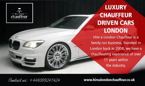 Reasons to Hire A Chauffeur London at https://www.hirealondonchauffeur.co.uk/chauffeur-driven-cars/

Find us on : https://goo.gl/maps/PCyQ3qyUdyv

Often you'll sit in awe as you watch your favorite celebrity being whisked away in an executive chauffeur drive vehicle and you wonder if it will ever be your chance. There are many reasons why Hire A Chauffeur London is a convenient and practical solution, adding excitement and fun to your experience. It is common to choose an executive chauffeur drive vehicle where you can sit back and relax and let the driver get you to your airport terminal with ease.

Social :
https://www.unitymix.com/chauffeurhirelondon
https://hirechauffeurlondon.tumblr.com/
https://www.ted.com/profiles/11613611
https://chauffeurhirelondon.contently.com/

TSDA Trans Ltd  London

Address: 31 Ellington Court, 
High Street, London, N14 6LB
Call Us On +447469846963, +442083514940
Email : info@hirealondonchauffeur.co.uk