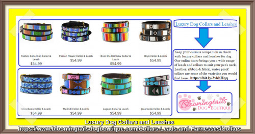 Our online store brings you a wide range of leash and collars to suit your pet’s neck. Leather, ribbon & fabric, water proof collars are some of the varieties you would find here. https://bit.ly/3WLX7DL