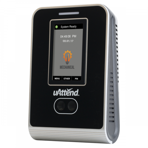 uAttend time clock is the most economical time and attendance system available. It is a biometric fingerprint sensor. You can also get facial recognition employee time clock from us which is most affordable time clock system available.
For Best result search- http://www.timeclockexpress.com/Category/uattend
or ring 863-578-4639