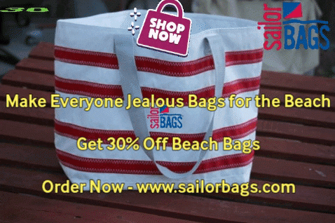 Make everyone jealous the next time you go to the #beach!!!! Get 30% off on the #SailorBags Cabana, Nautical, & Imperial Striped #Totes and watch everyone turn their heads to see what you're caring. Visit here - www.sailorbags.com