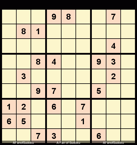 Triple Subset
New York Times Sudoku Hard May 27, 2019